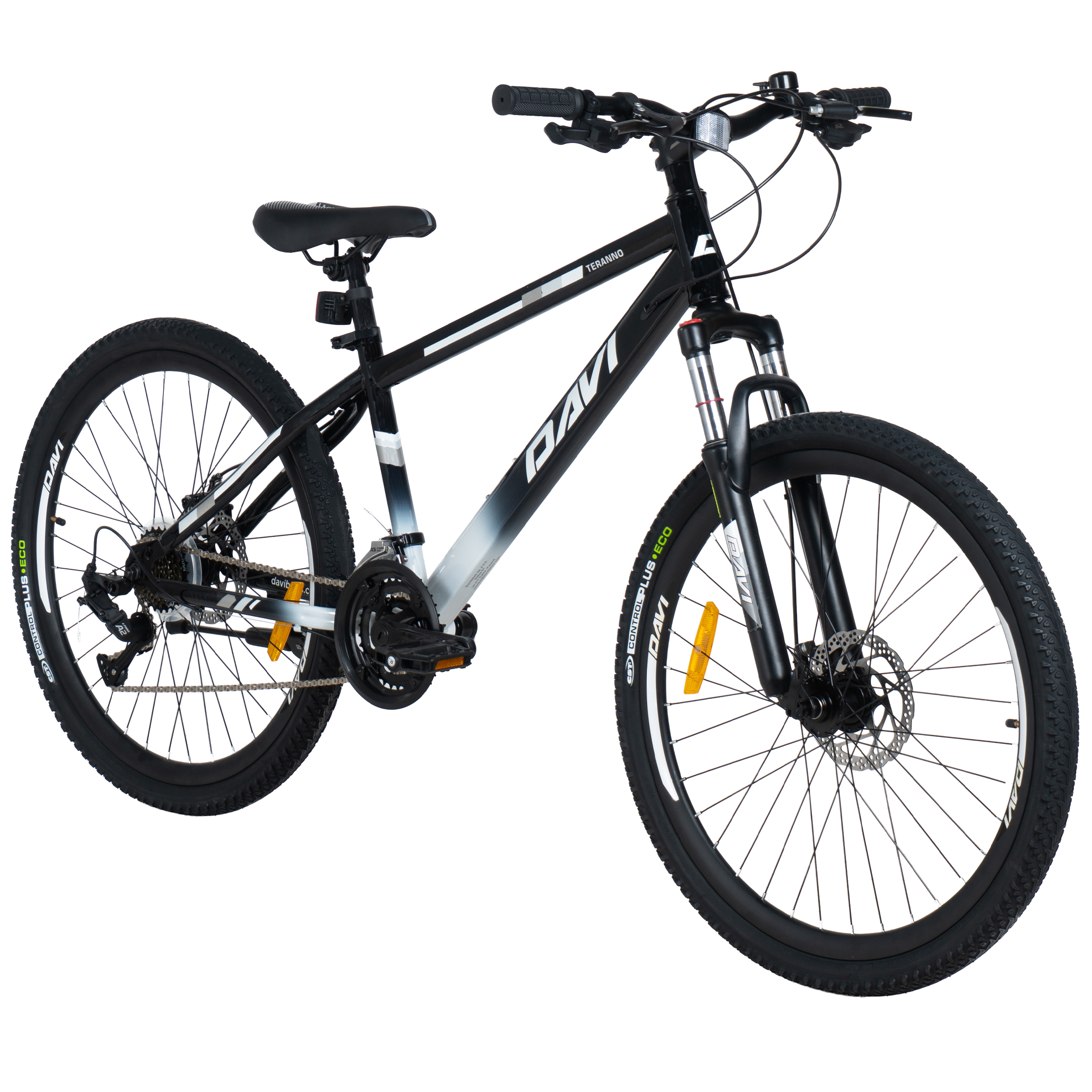 Davi Terrano MTB kerékpár, 26", 145-170 cm, 21 sebesség, Fekete/Fehér