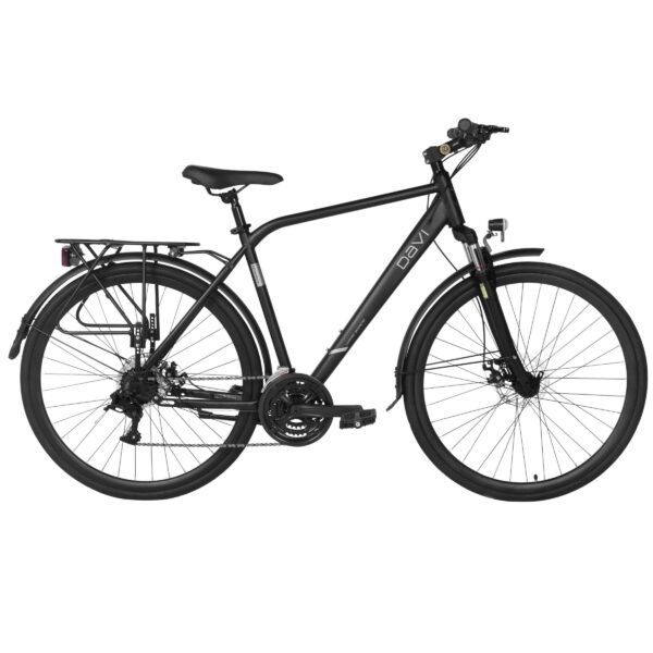 davi adventuro trekking kerékpár 28", 160 185 cm, 21 sebesség, fekete