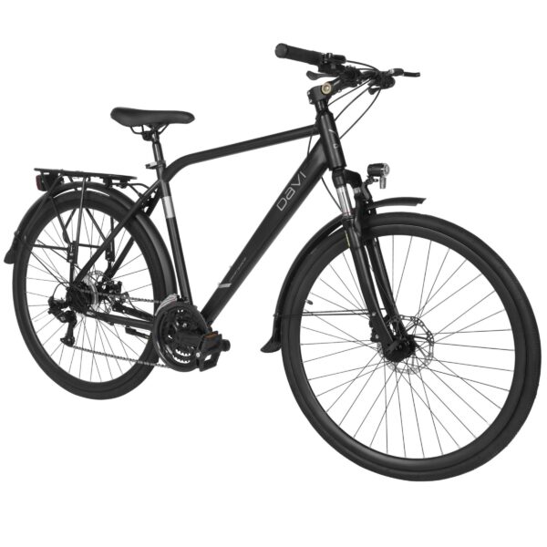 davi adventuro trekking kerékpár 28", 160 185 cm, 21 sebesség, fekete