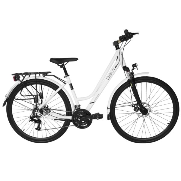 davi adventuro trekking kerékpár 28", 160 185 cm, 21 sebesség, fehér