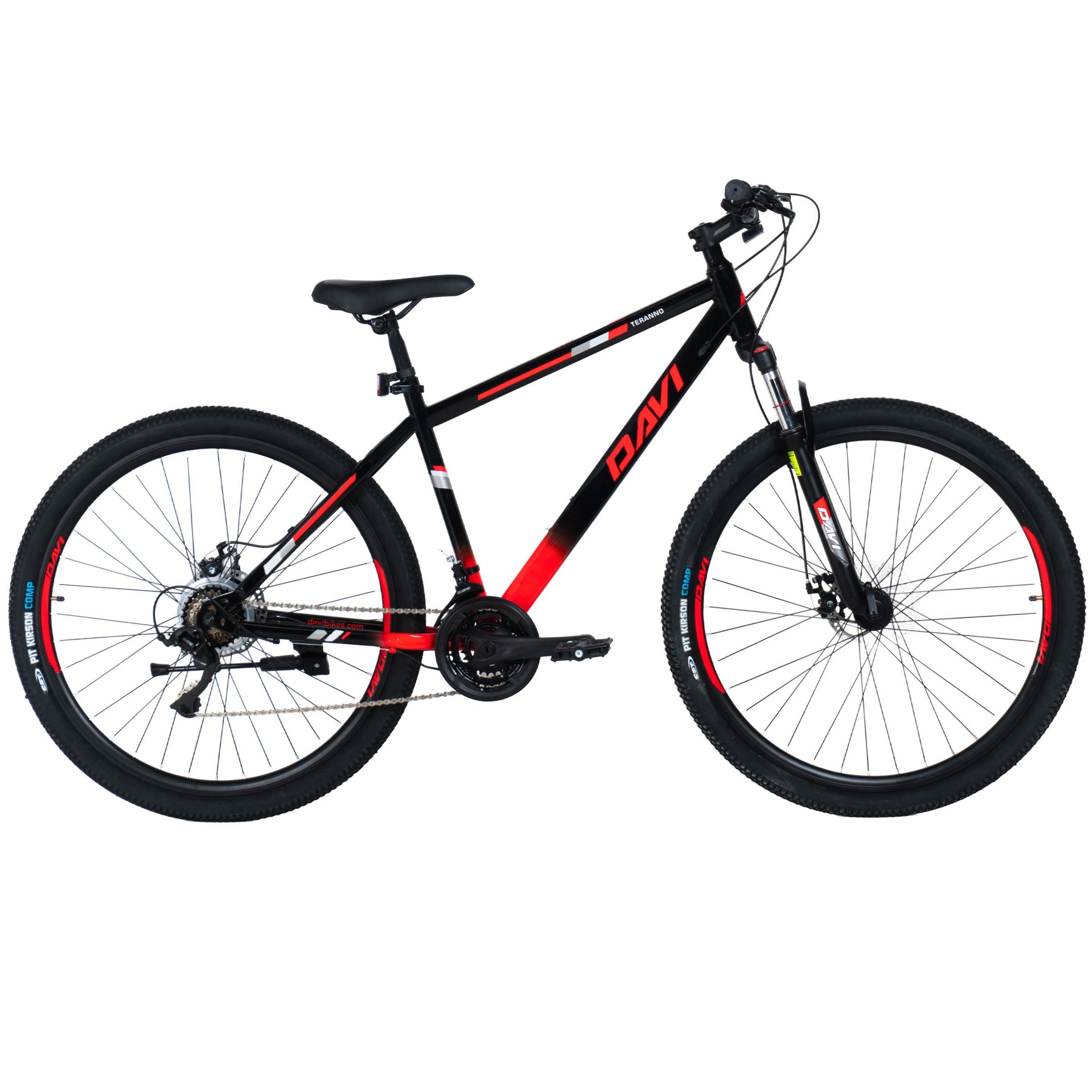 Davi Terrano MTB kerékpár, 29", 170-195 cm, 21 sebesség, Fekete/Piros
