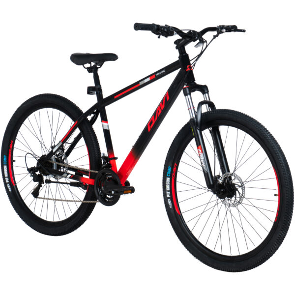 davi terrano mtb kerékpár, 29", 170 195 cm, 21 sebesség, fekete/piros