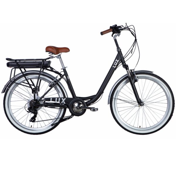 e lux elektromos kerékpár 26", 155 170cm, 50 km, fekete