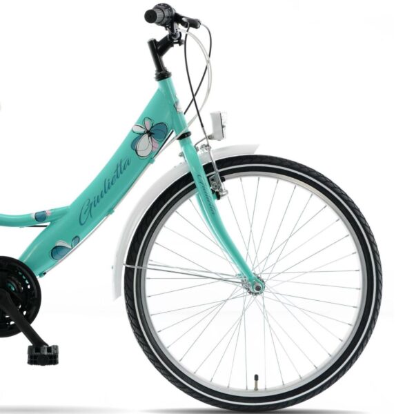 kands giulietta gyerek kerékpár 24", 130 165 cm, 18 sebesség, menta