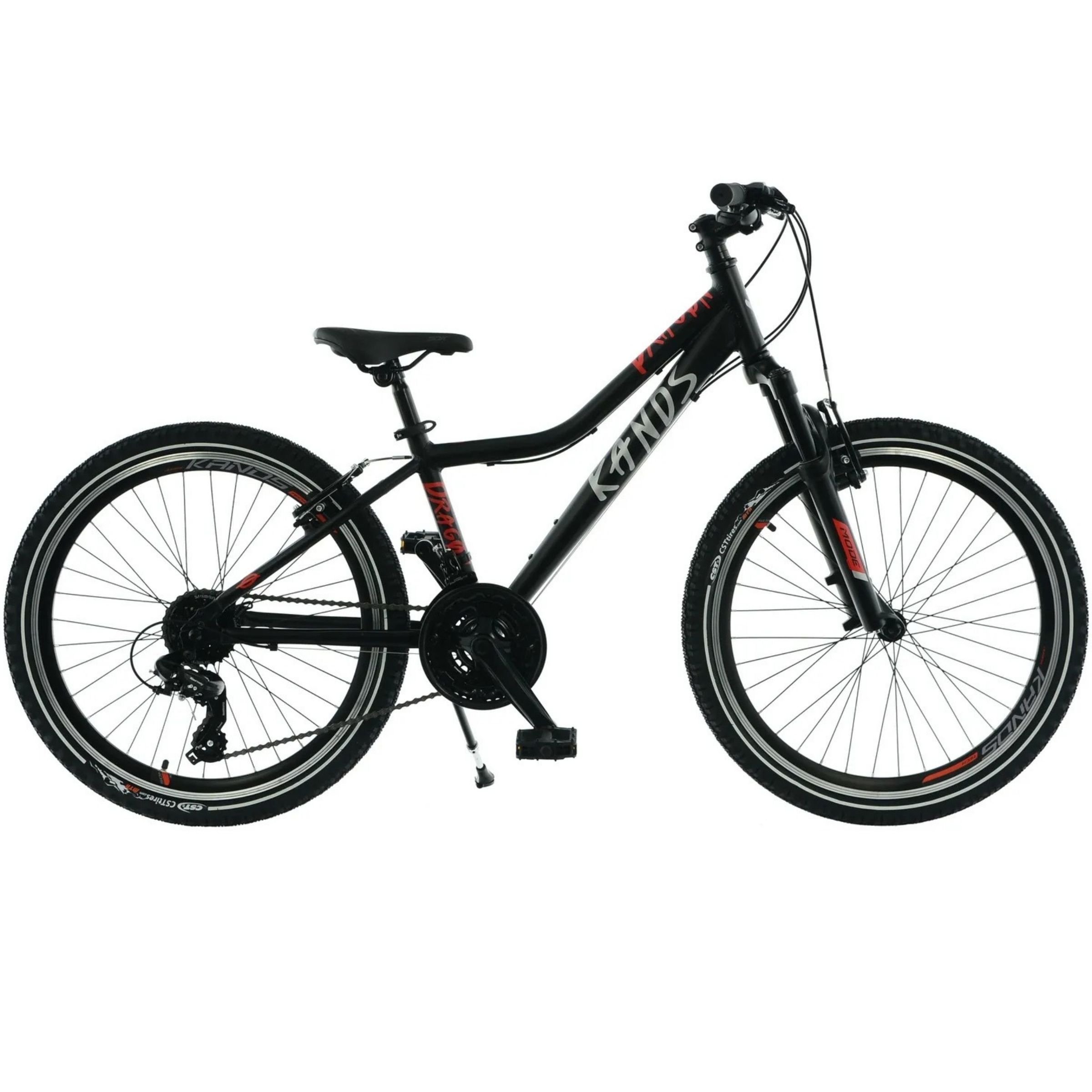 Kands Dragon kerékpár 24'', 130–165 cm, Fekete
