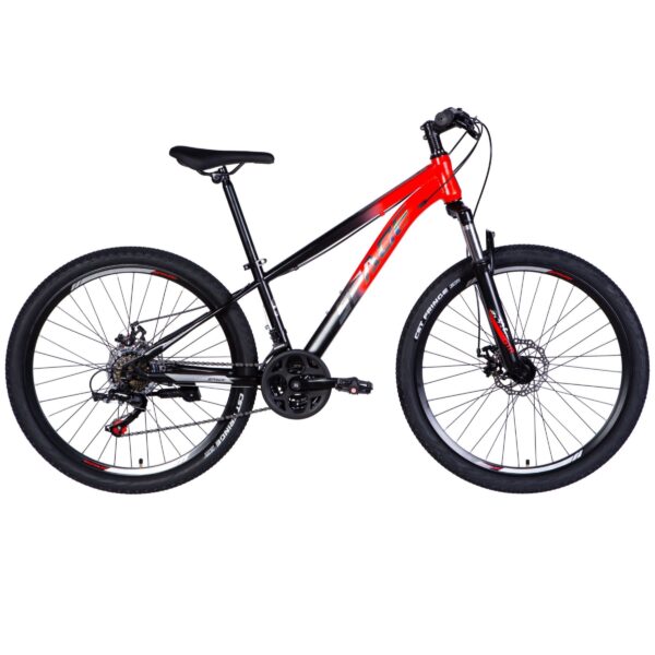 mars 26" mtb kerékpár, 145 170 cm, 21 sebesség, fekete/piros