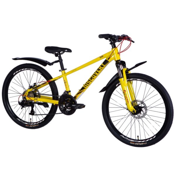 qube disc 24" alumínium kerékpár, 120 150 cm, 21 sebesség, sárga