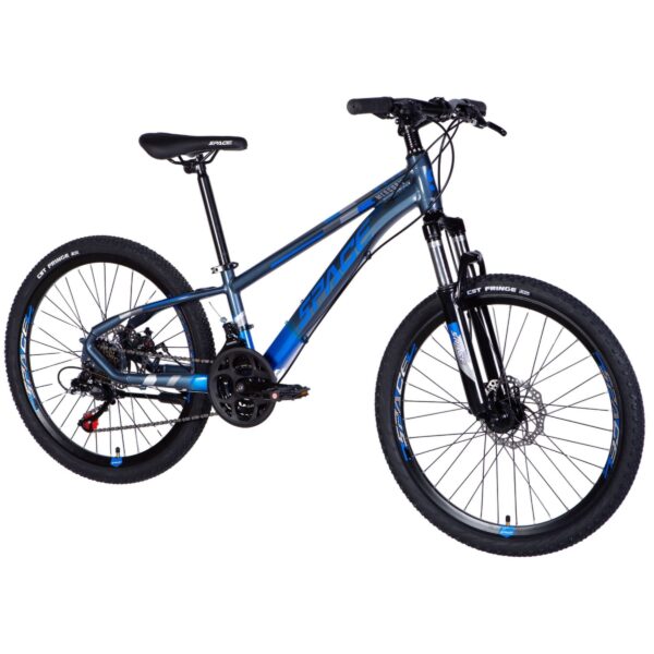 mercury 24" gyermek kerékpár alumínium, 130 160 cm, 21 sebesség, kék/szürke