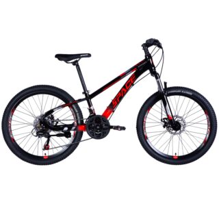 Mercury Gyermek kerékpár Alumínium 24", 130-160 cm, 21 sebesség, Fekete/Piros