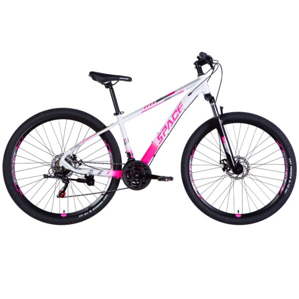 mercury mtb 26" kerékpár alumínium, 145 170 cm, 21 sebesség, fehér/rózsaszín