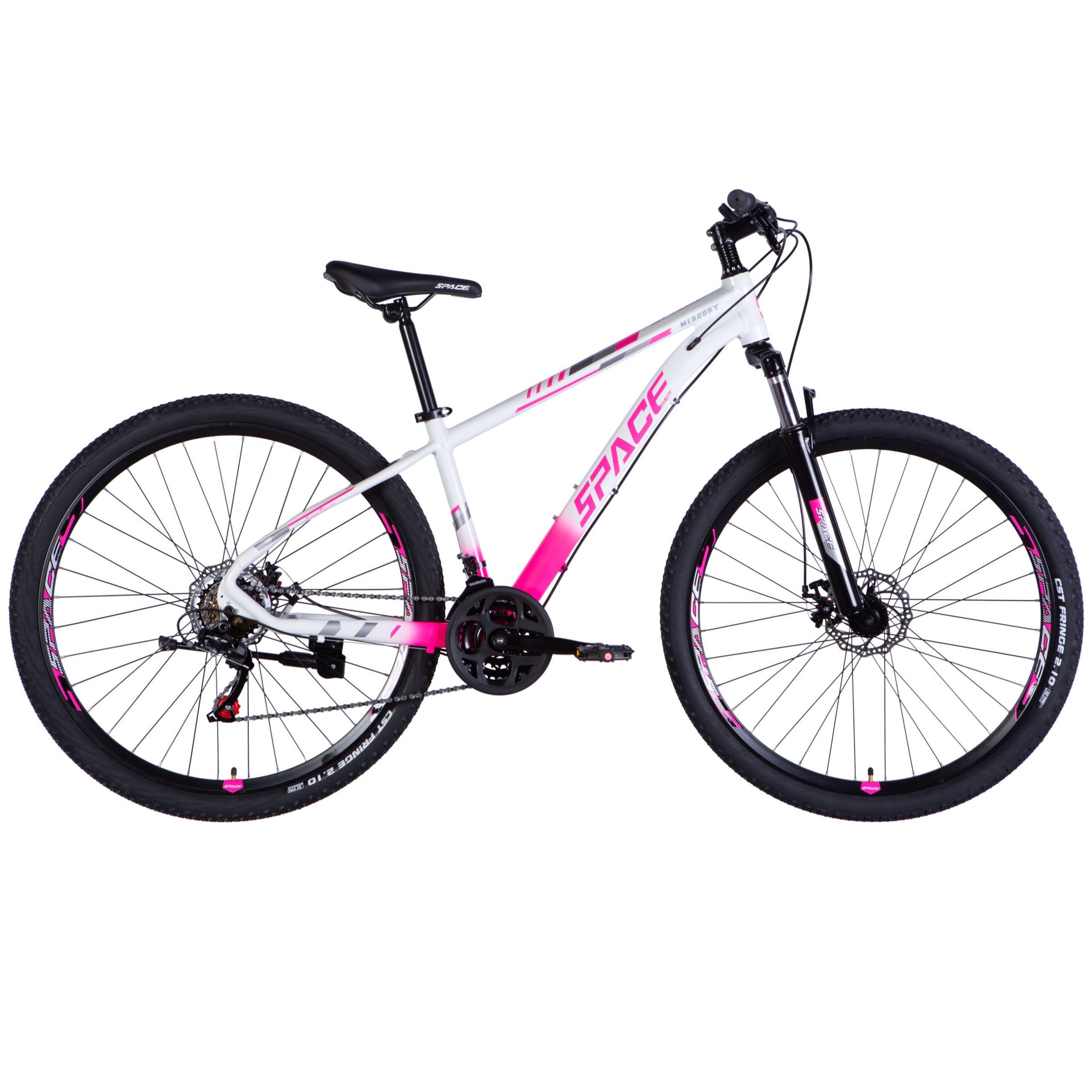 Mercury MTB 26" Kerékpár Alumínium, 145-170 cm, 21 sebesség, Fehér/Rózsaszín