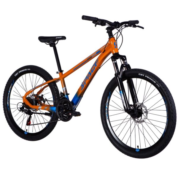 mercury mtb 26" kerékpár alumínium, 145 170 cm, 21 sebesség, narancs/kék