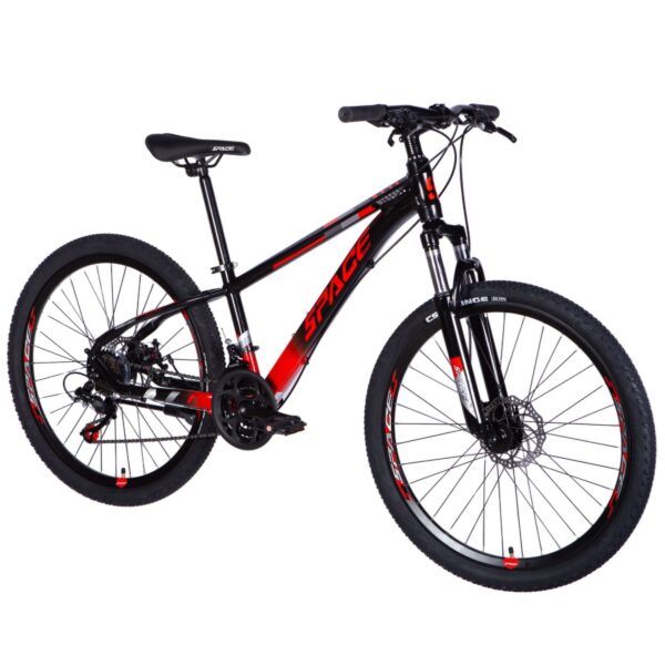 mercury mtb 26" kerékpár alumínium, 145 170 cm, 21 sebesség, fekete/piros