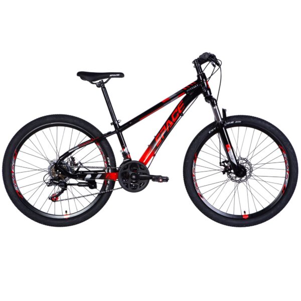 mercury mtb 26" kerékpár alumínium, 145 170 cm, 21 sebesség, fekete/piros