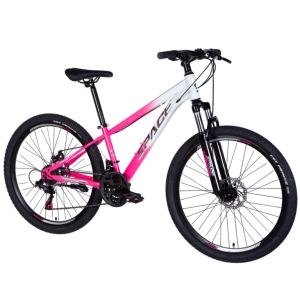 mars 26" mtb kerékpár, 145 170 cm, 21 sebesség, fehér/rózsaszín