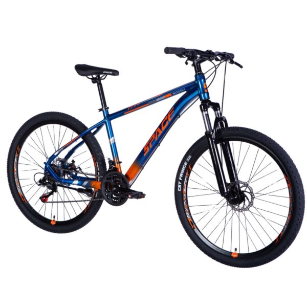 mercury mtb 27.5" kerékpár alumínium, 160 185 cm, 21 sebesség, kék/narancs