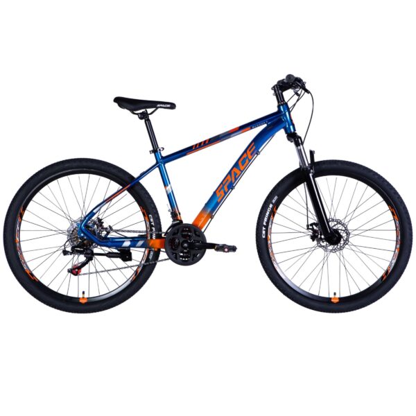 mercury mtb 27.5" kerékpár alumínium, 160 185 cm, 21 sebesség, kék/narancs