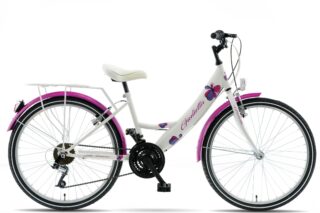 Kands Giulietta Gyerek kerékpár 24", 130-165 cm, 18 sebesség, Fehér/Rózsaszín - Outlet
