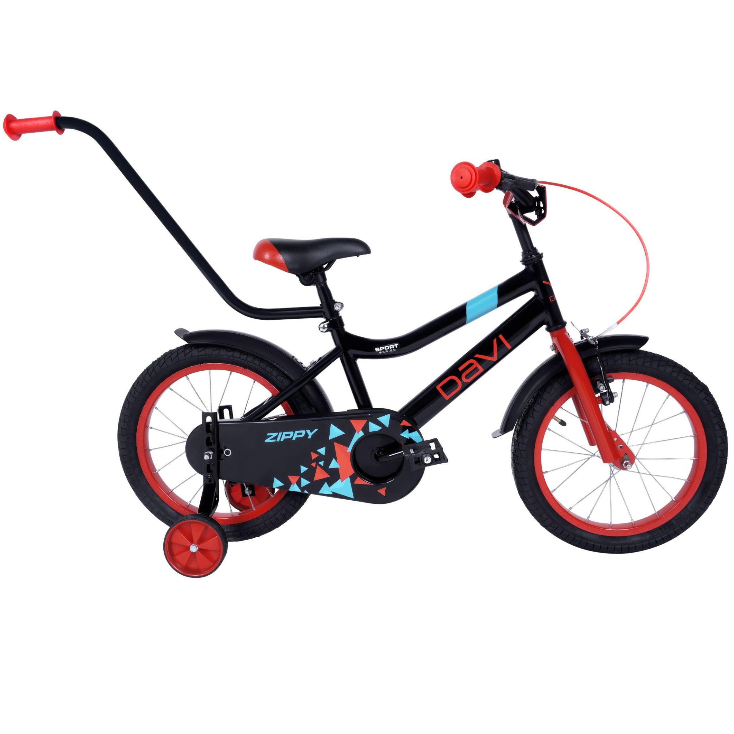 Davi Zippy Gyermek kerékpár 16", 95-110 cm, 1 sebesség, Fekete